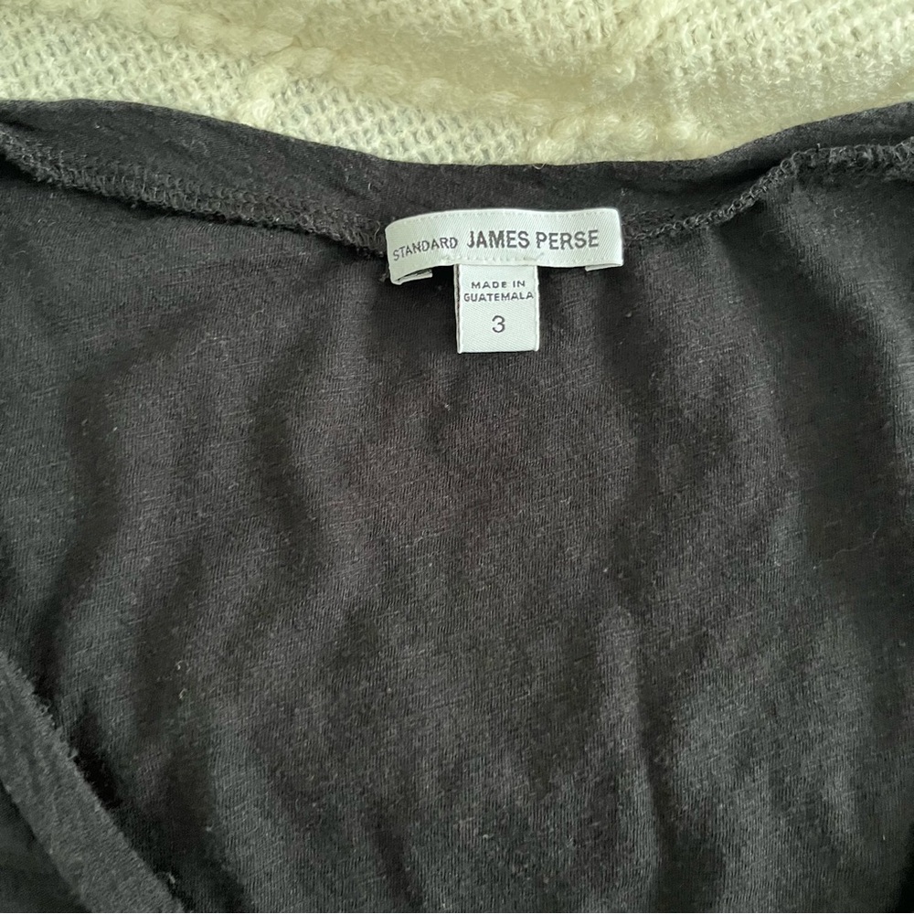 James Perse short and skirt set black size 1 skirt size 3 top - Picture 2 of 5